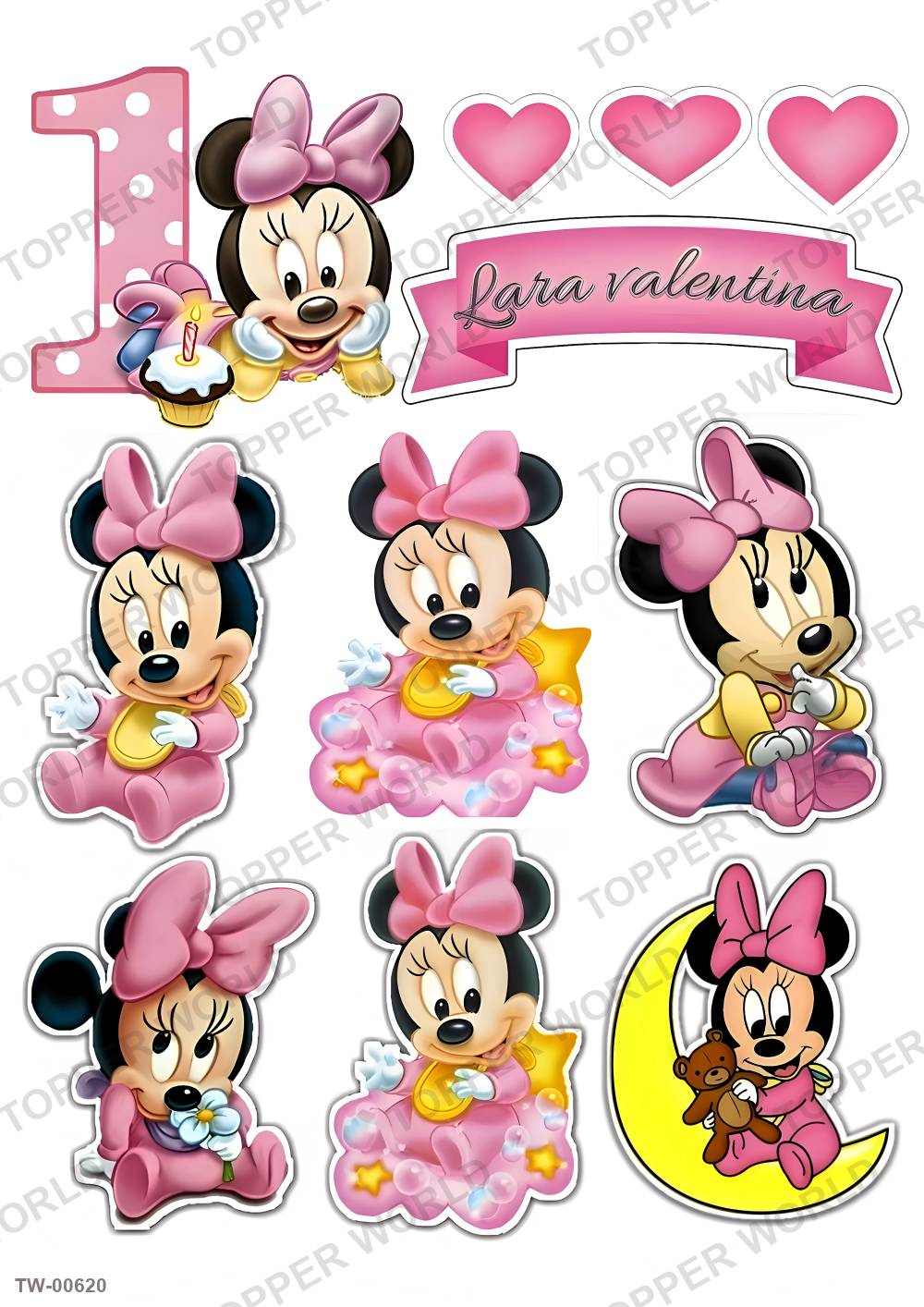 Minnie Mouse Topper Sheet 16 – A4 topper sheet