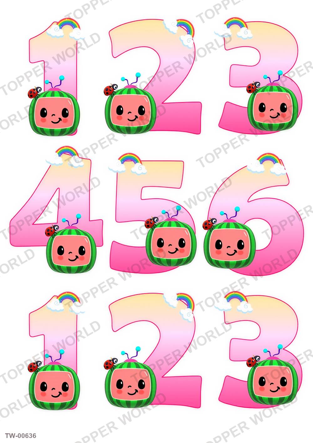 Cocomelon Topper Sheet 17 – A4 topper sheet