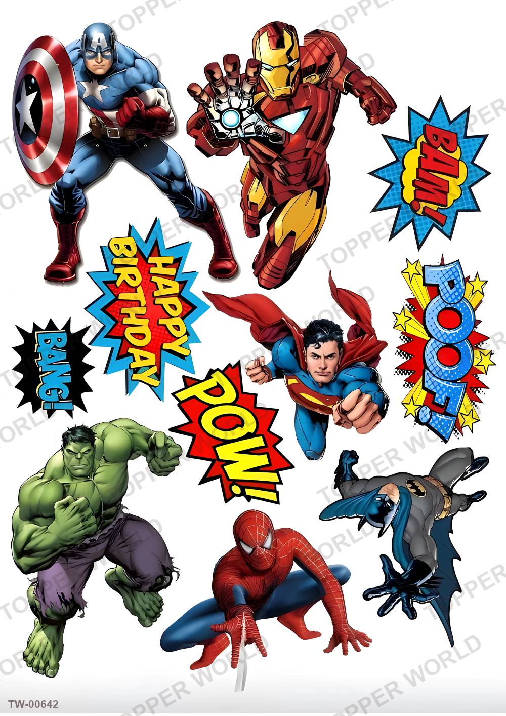 Heroes Topper Sheet 17 – A4 topper sheet
