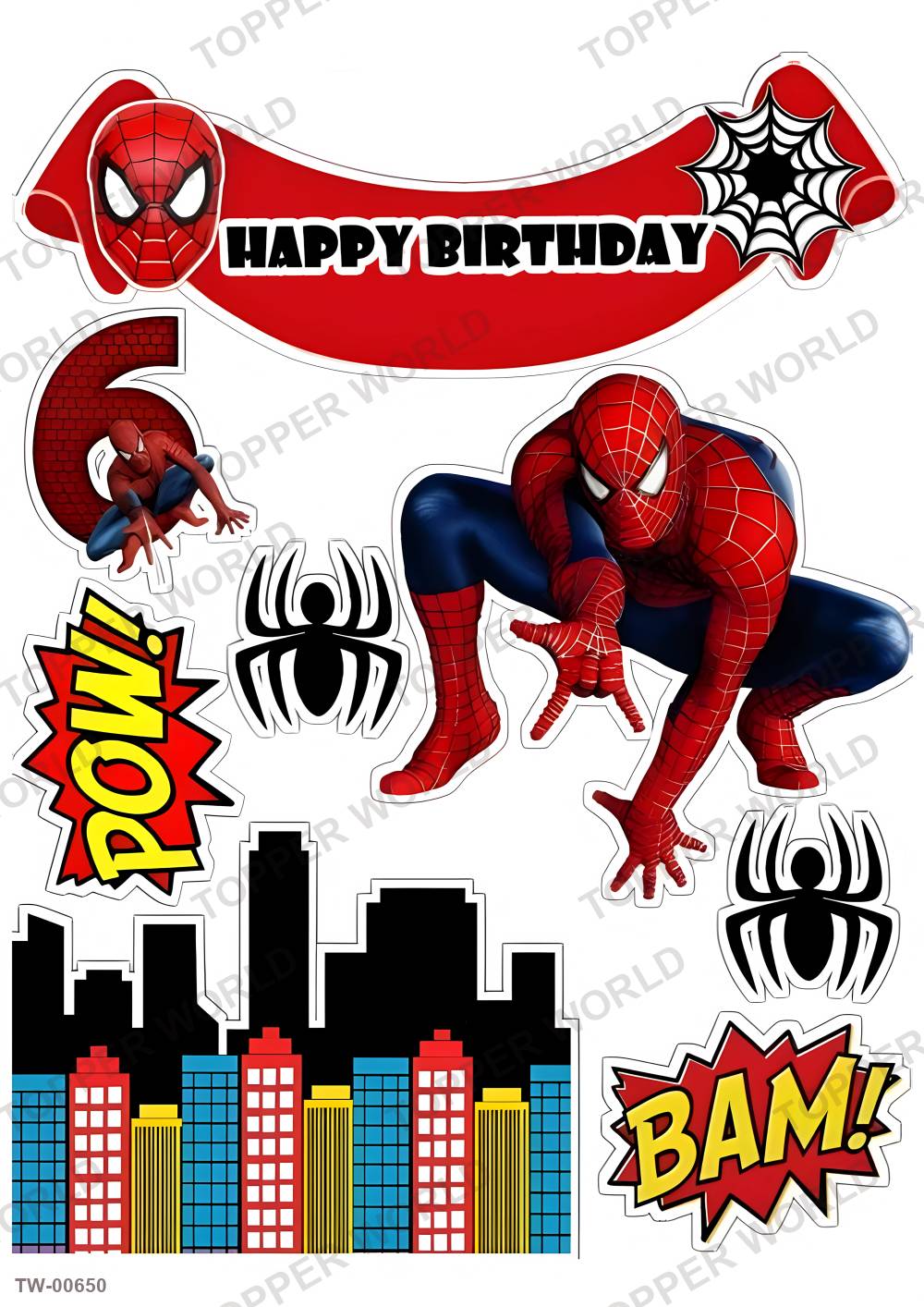 Spiderman Topper Sheet 17 – A4 topper sheet