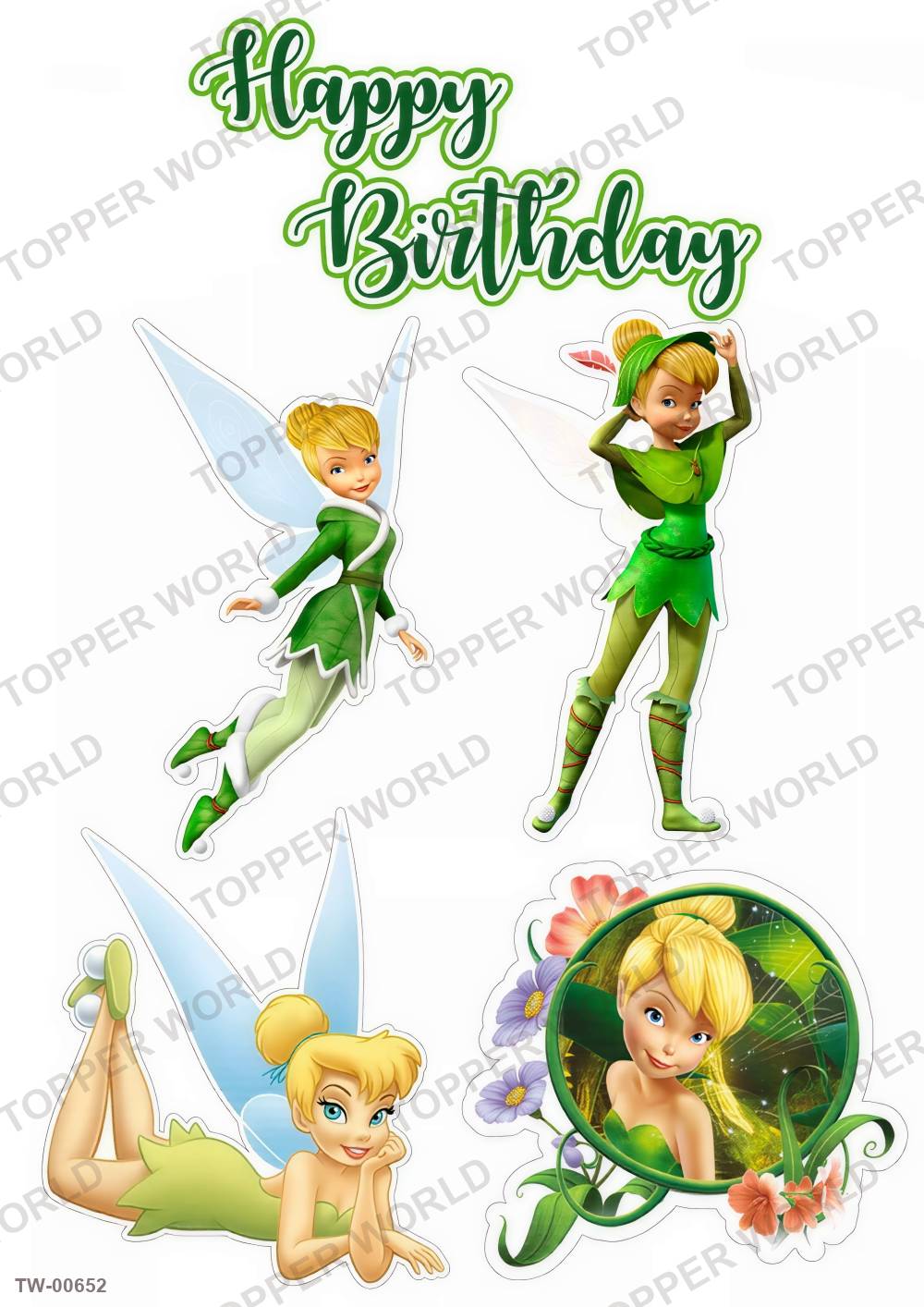 Tinker Bell Topper Sheet 17 – A4 topper sheet
