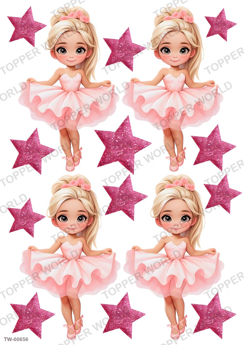 Little Girl Topper Sheet 17 – A4 topper sheet