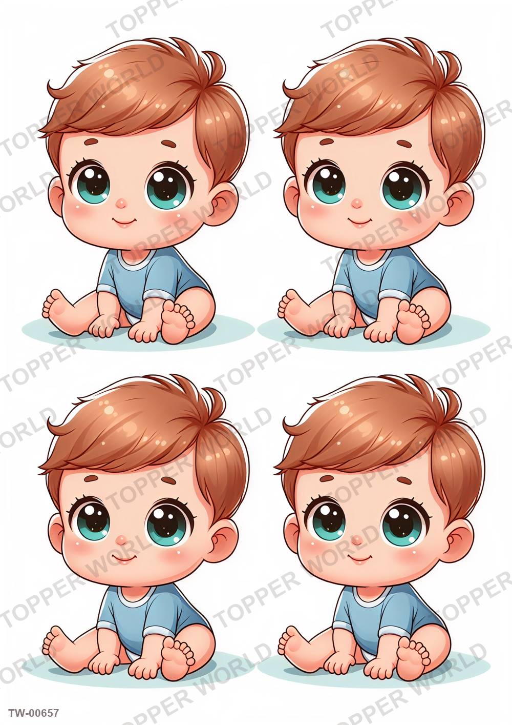 Little Boy Topper Sheet 17 – A4 topper sheet