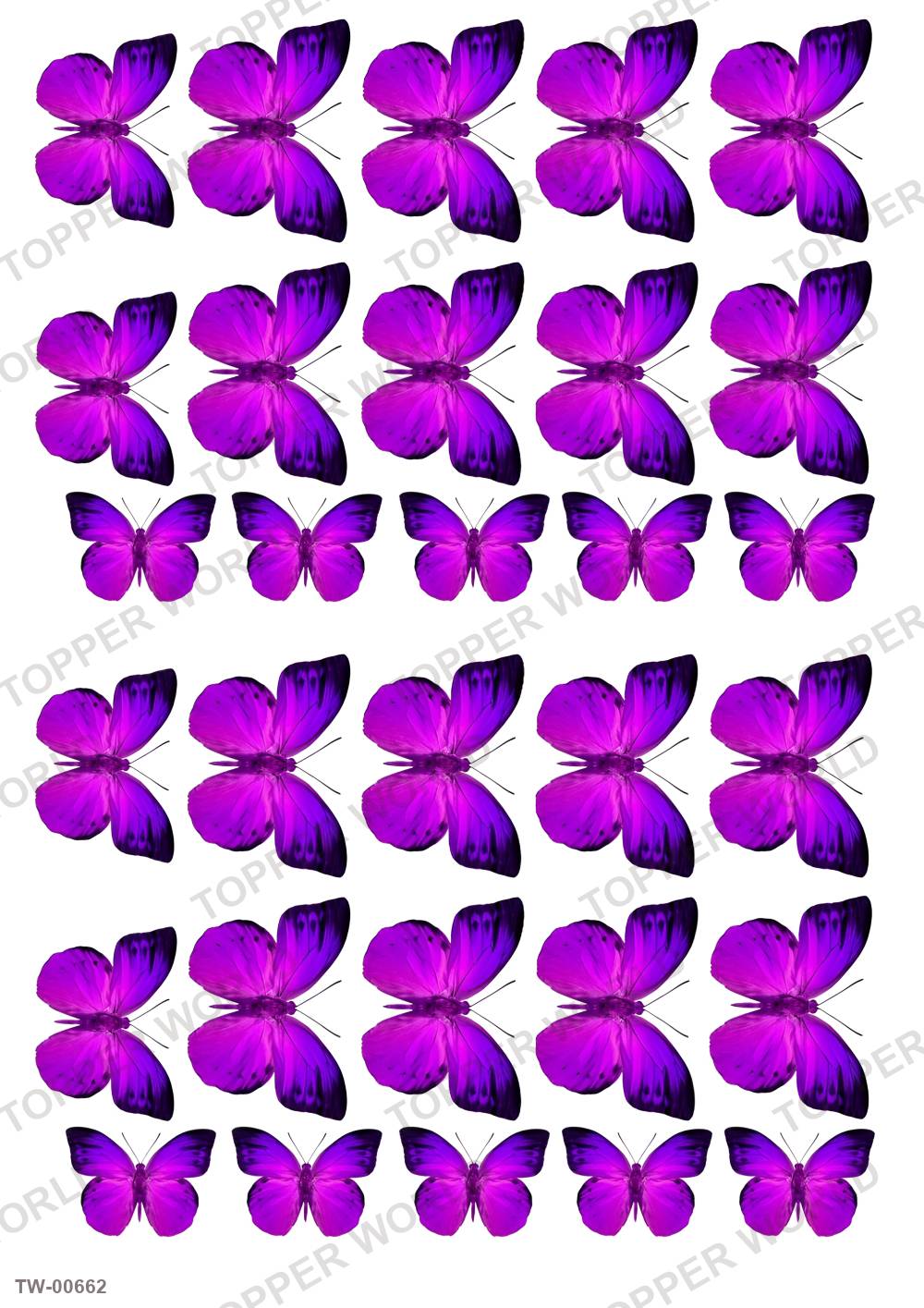 Butterfly Topper Sheet 18 – A4 topper sheet