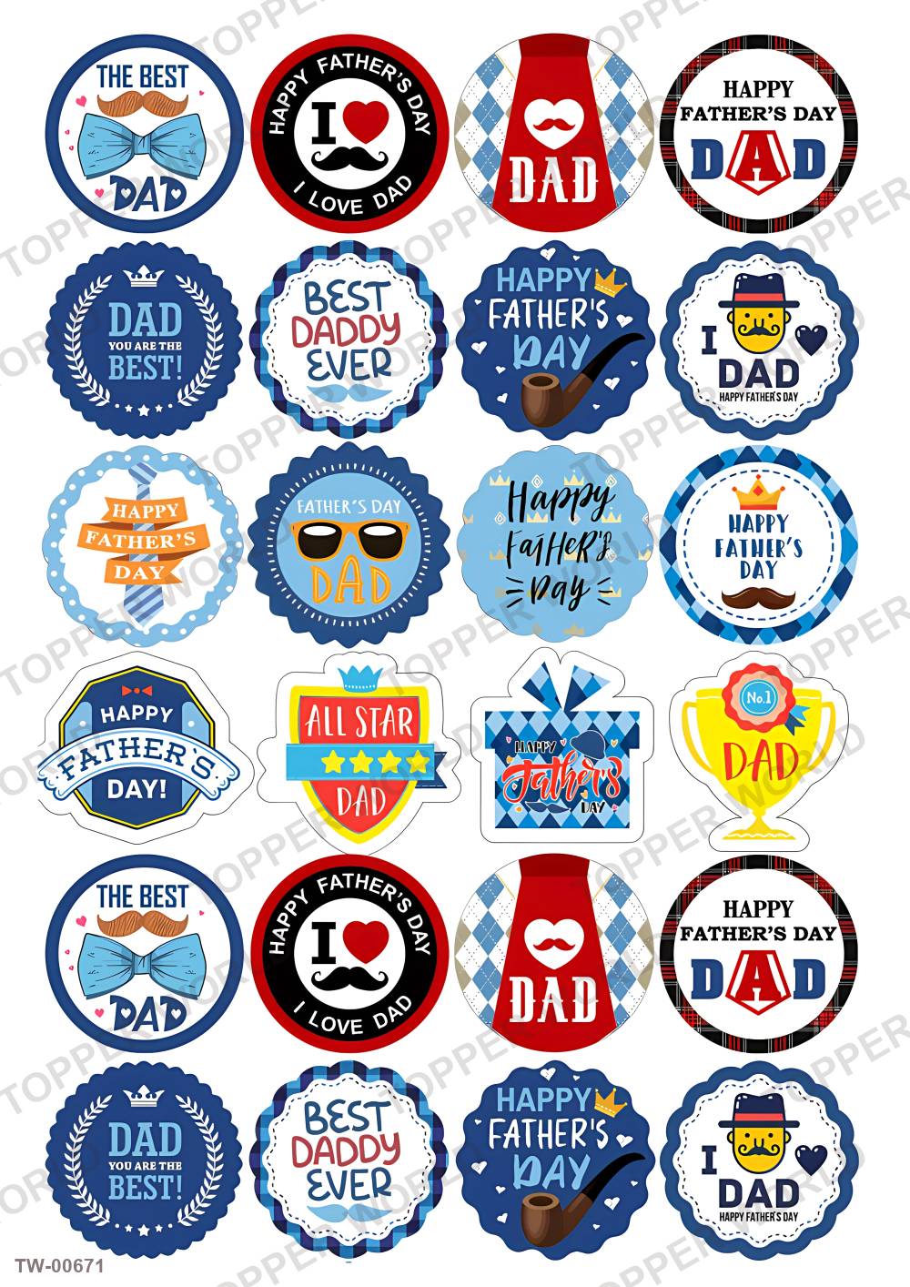 For Him Topper Sheet 18 – A4 topper sheet