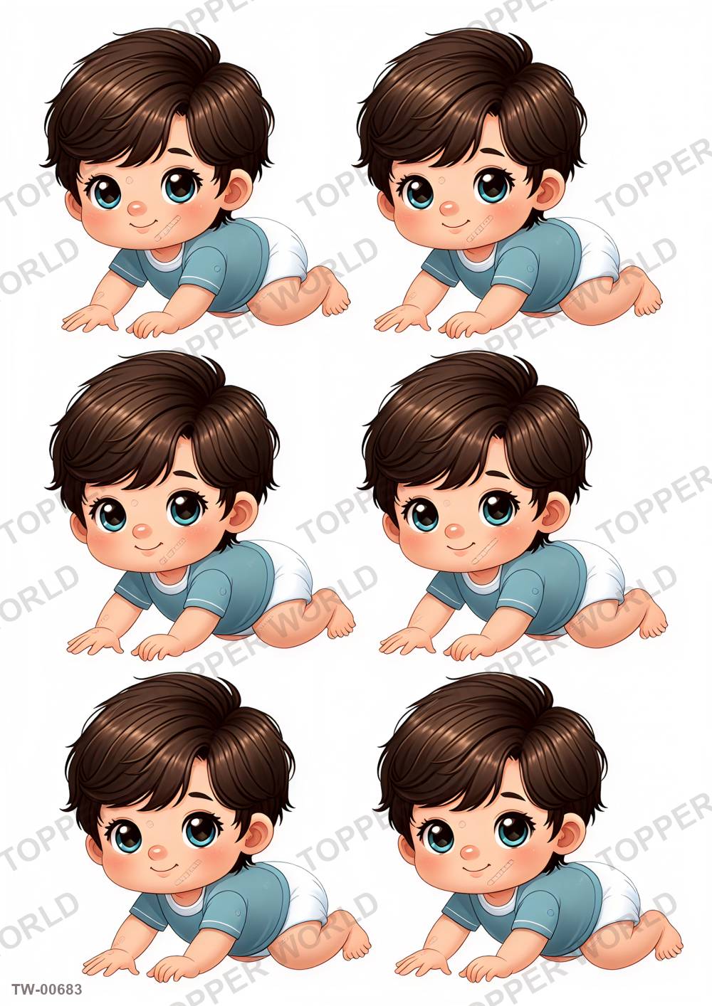 Little Boy Topper Sheet 18 – A4 topper sheet