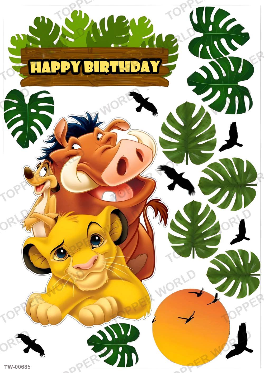 Animals Topper Sheet 19 – A4 topper sheet