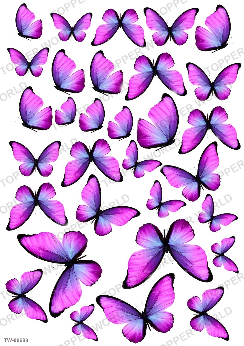 Butterfly Topper Sheet 19 – A4 topper sheet