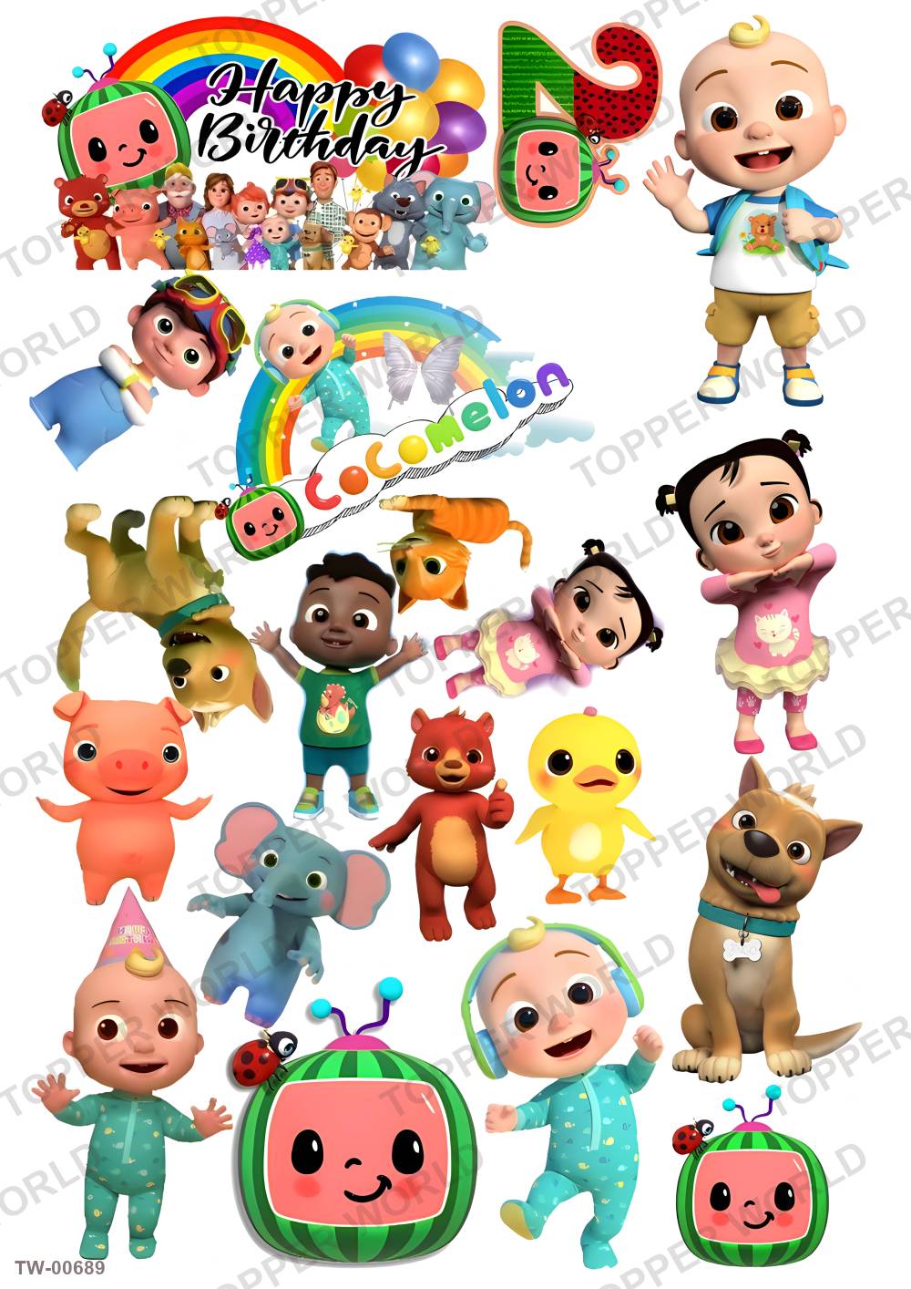 Cocomelon Topper Sheet 19 – A4 topper sheet