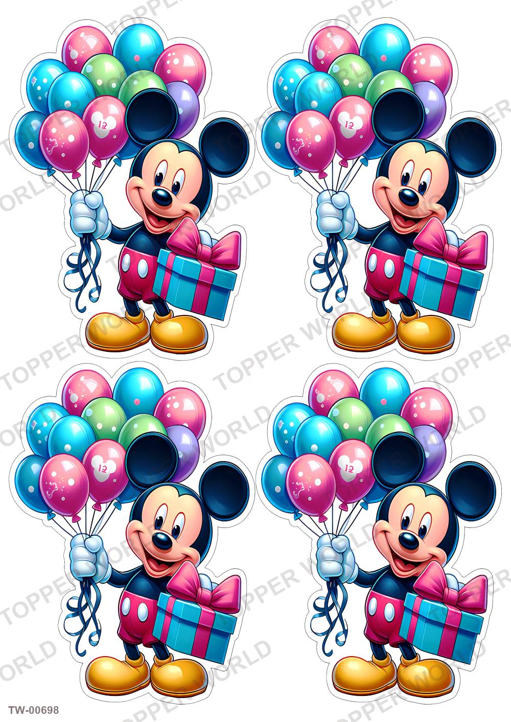 Mickey Mouse Topper Sheet 19 – A4 topper sheet