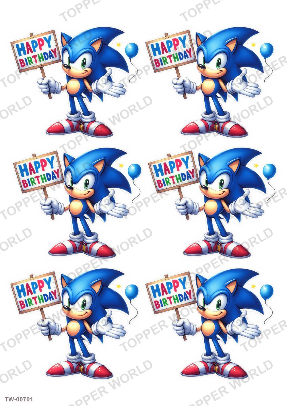Sonic Topper Sheet 19 – A4 topper sheet