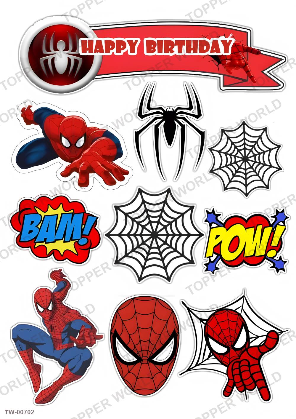 Spiderman Topper Sheet 19 – A4 topper sheet