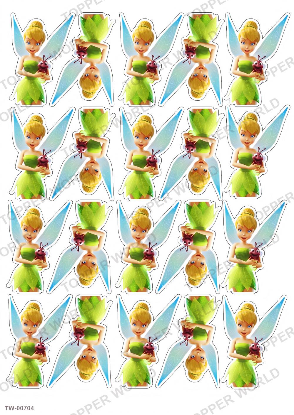 Tinker Bell Topper Sheet 19 – A4 topper sheet