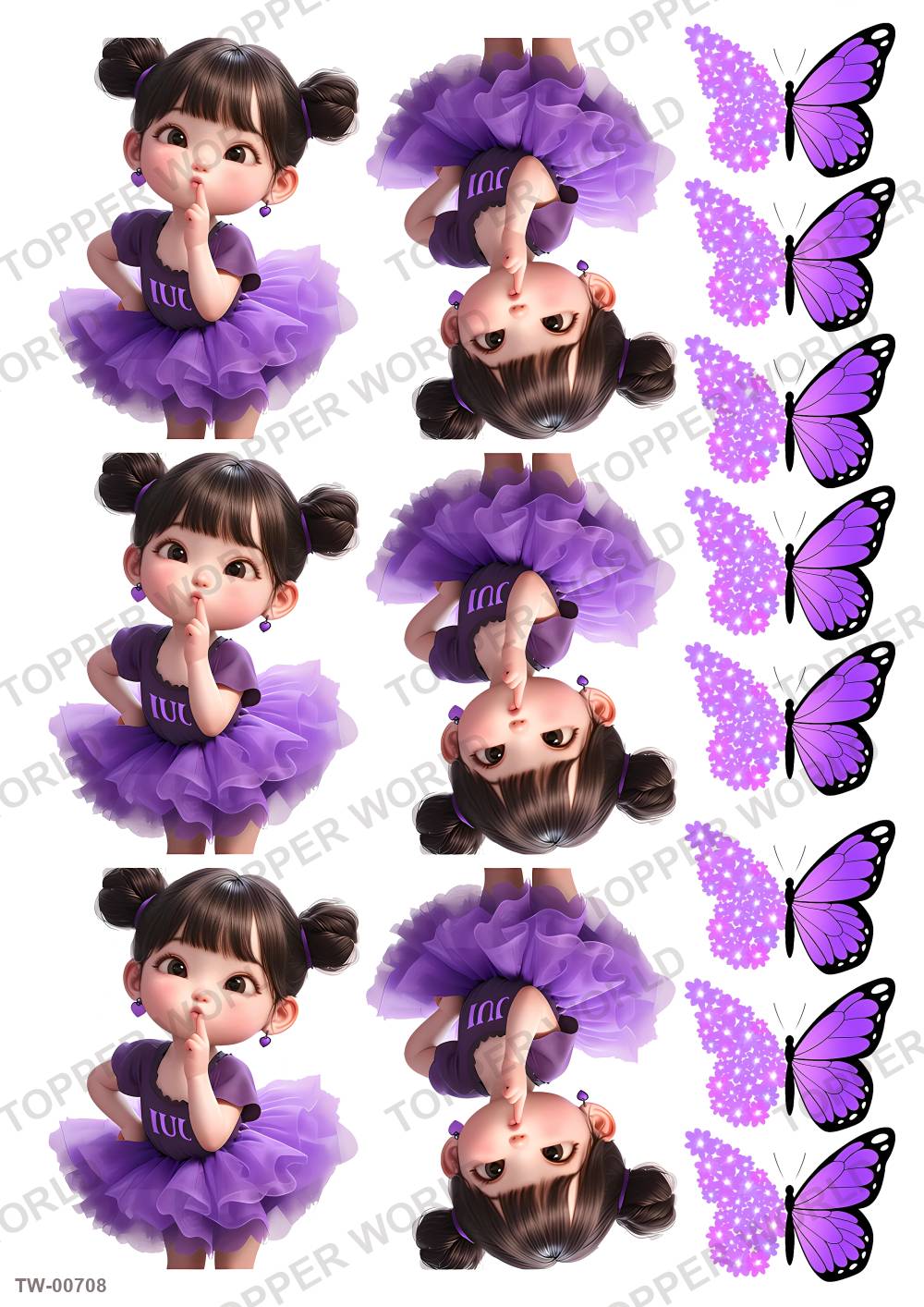 Little Girl Topper Sheet 19 – A4 topper sheet