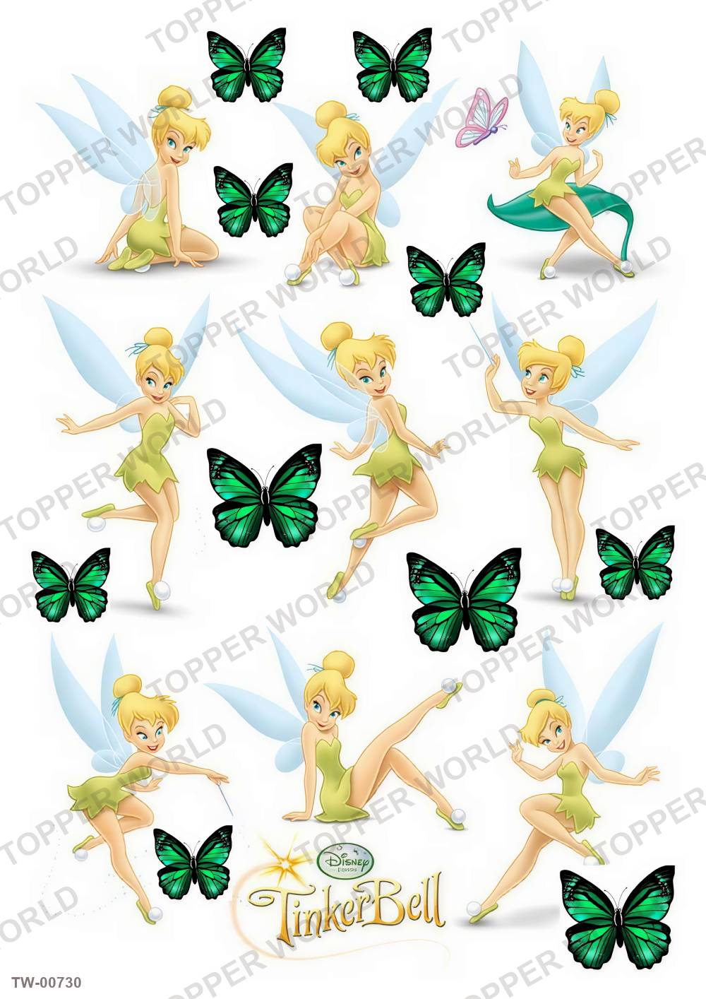 Tinker Bell Topper Sheet 20 – A4 topper sheet