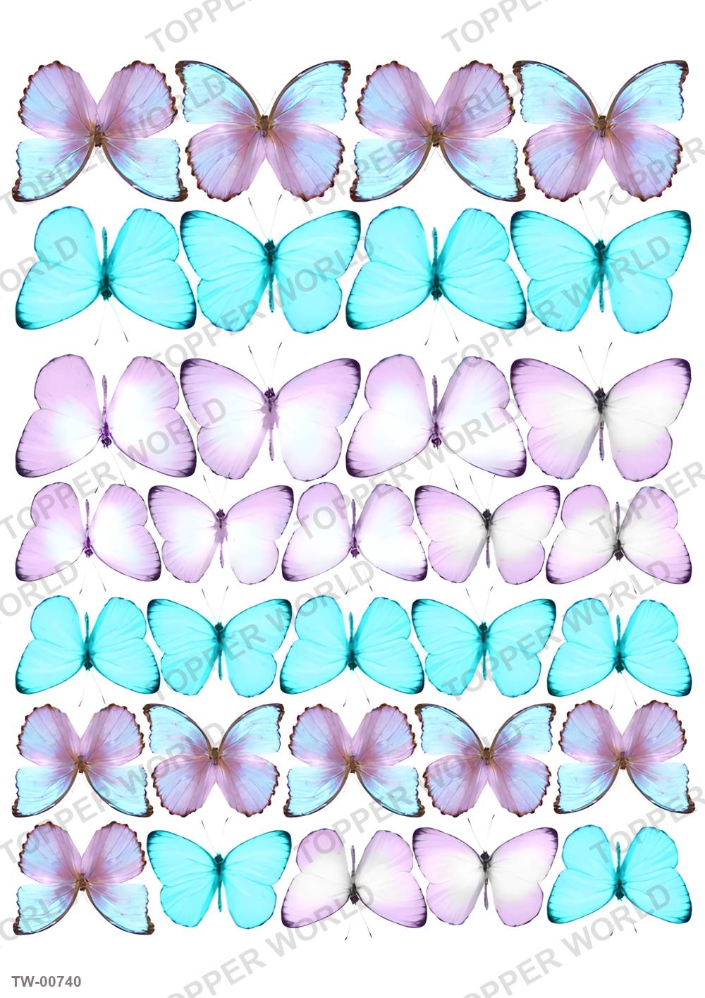 Butterfly Topper Sheet 21 – A4 topper sheet