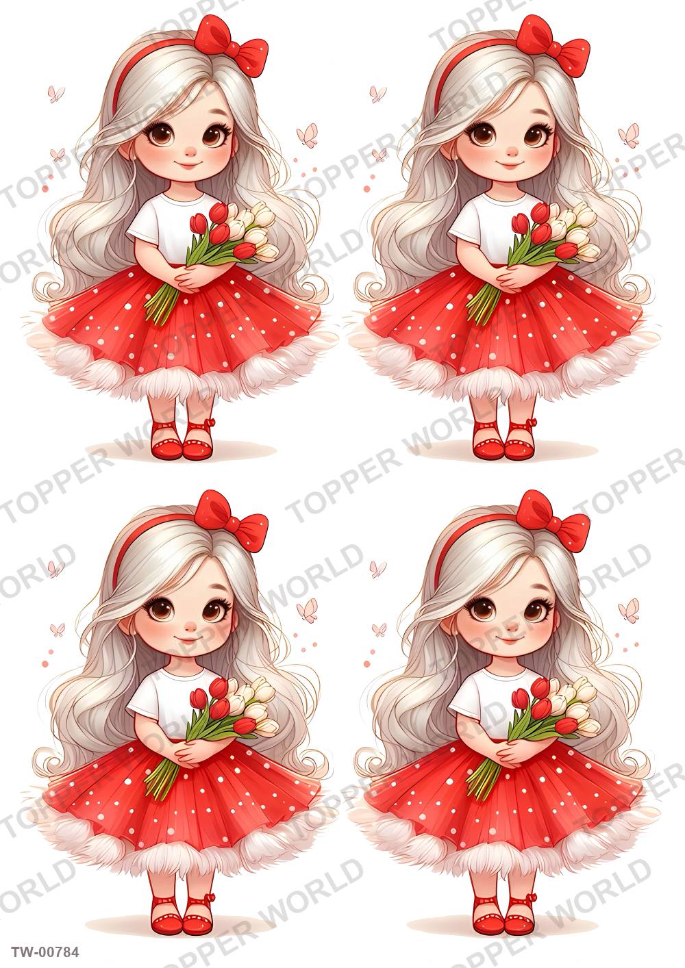 Little Girl Topper Sheet 22 – A4 topper sheet