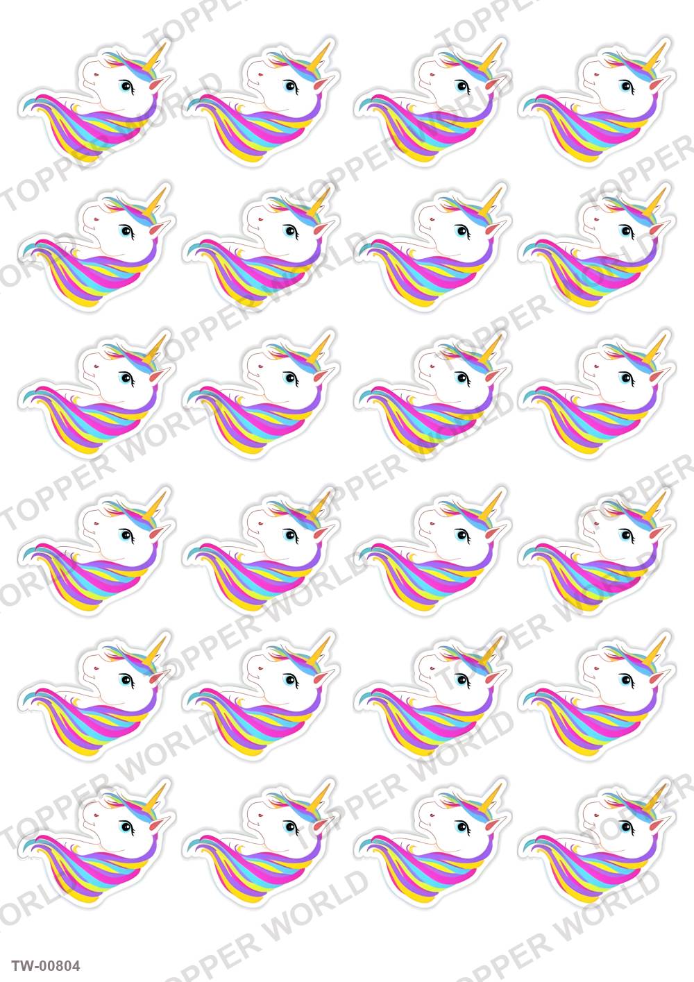 Unicorn Topper Sheet 23 – A4 topper sheet