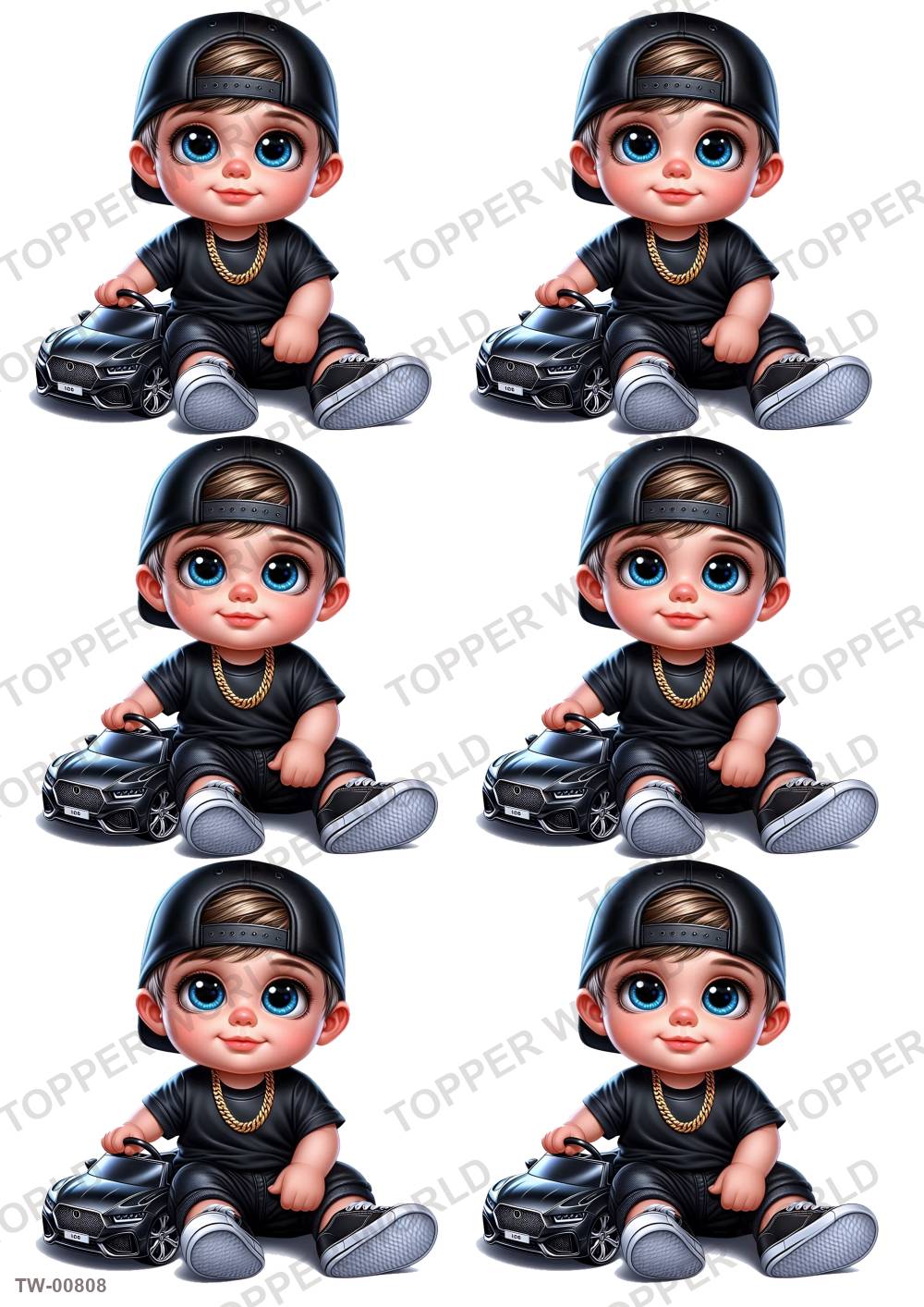 Little Boy Topper Sheet 23 – A4 topper sheet