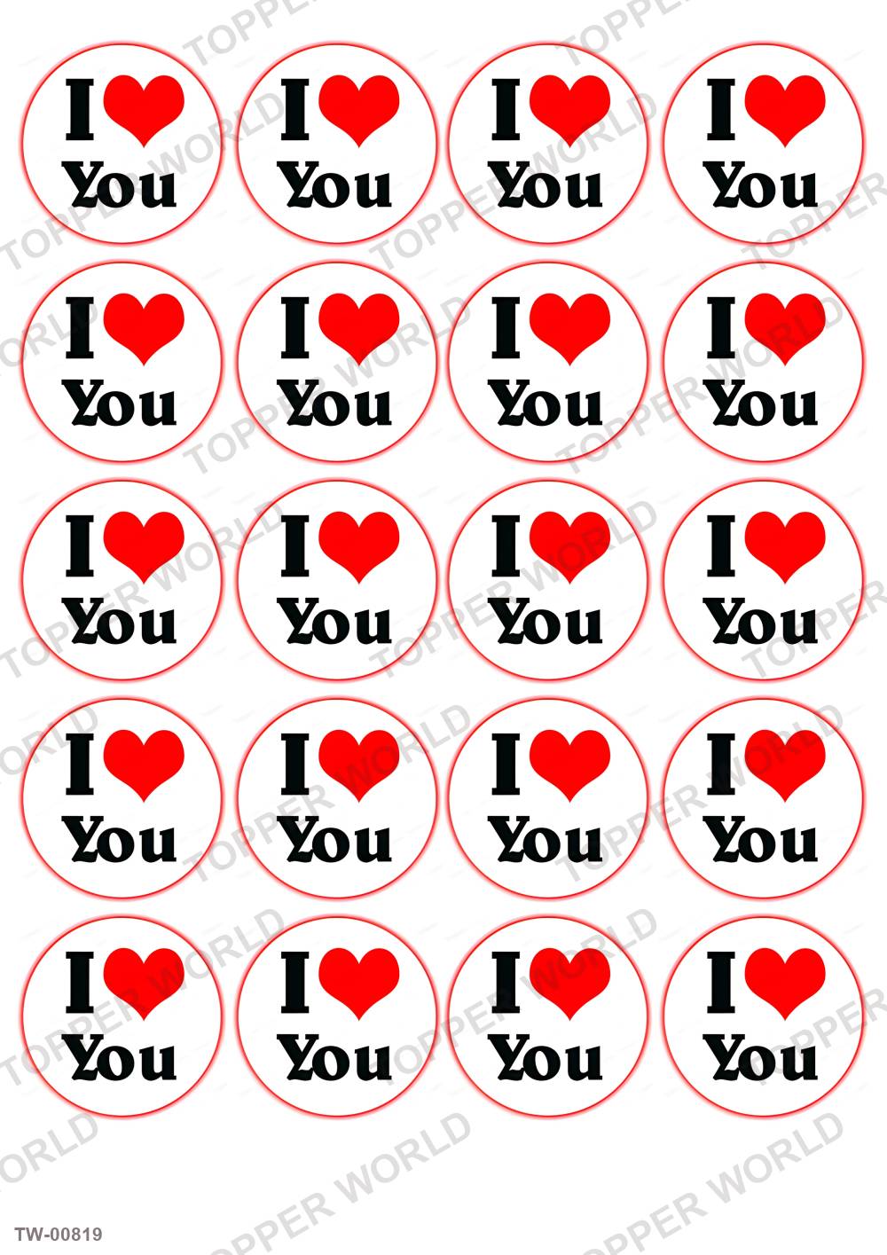 Love Topper Sheet 24 – A4 topper sheet