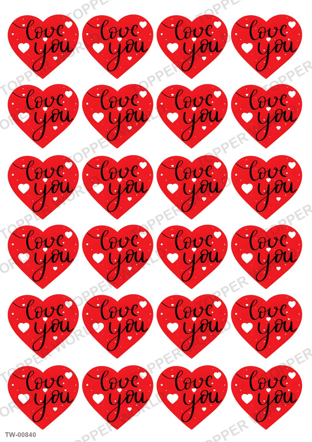 Love Topper Sheet 25 – A4 topper sheet