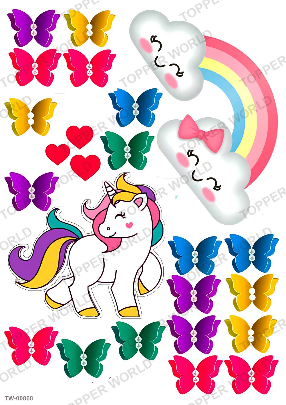 Unicorn Topper Sheet 26 – A4 topper sheet