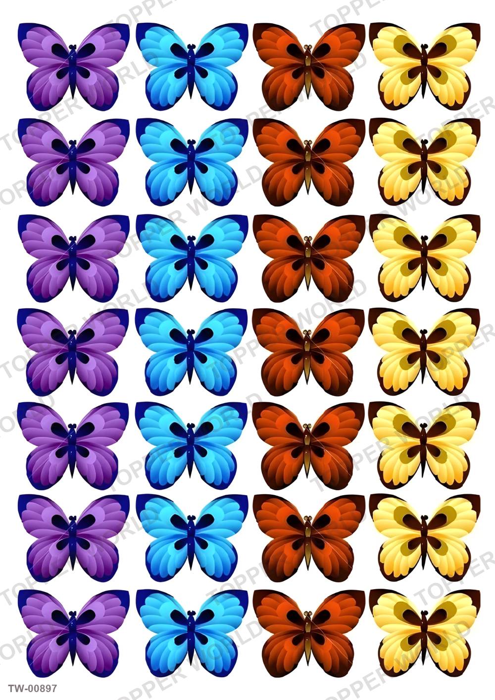 Butterfly Topper Sheet 28 – A4 topper sheet
