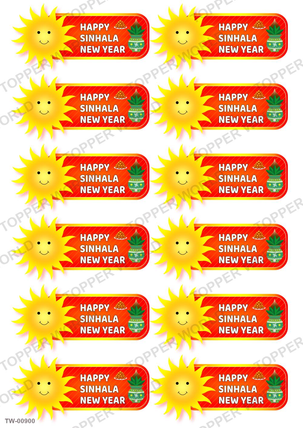 Happy New Year Topper Sheet 28 – A4 topper sheet