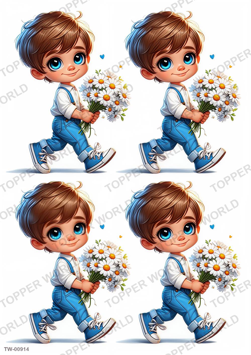 Little Boy Topper Sheet 28 – A4 topper sheet