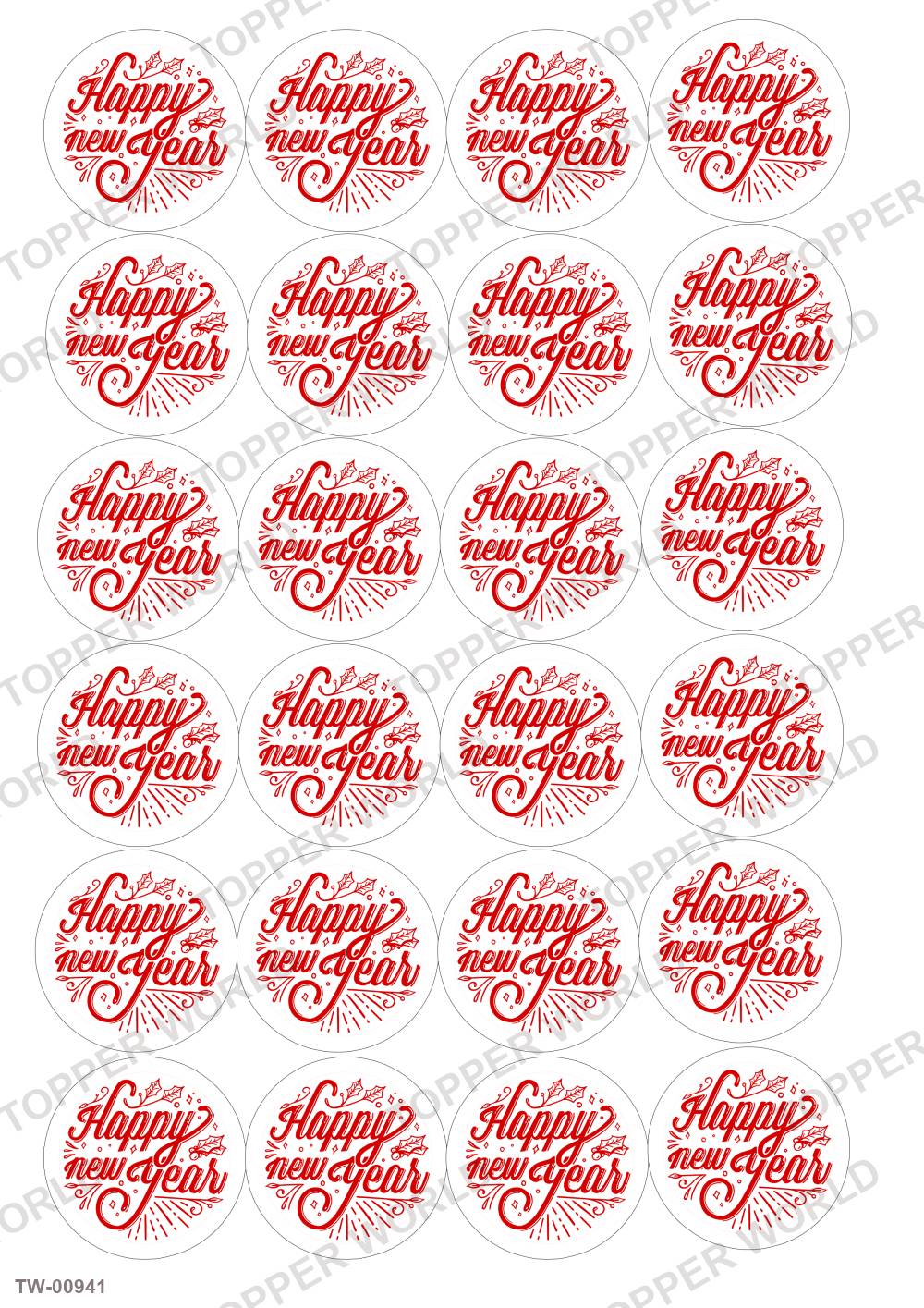 Happy Birthday Topper Sheet 30 – A4 topper sheet