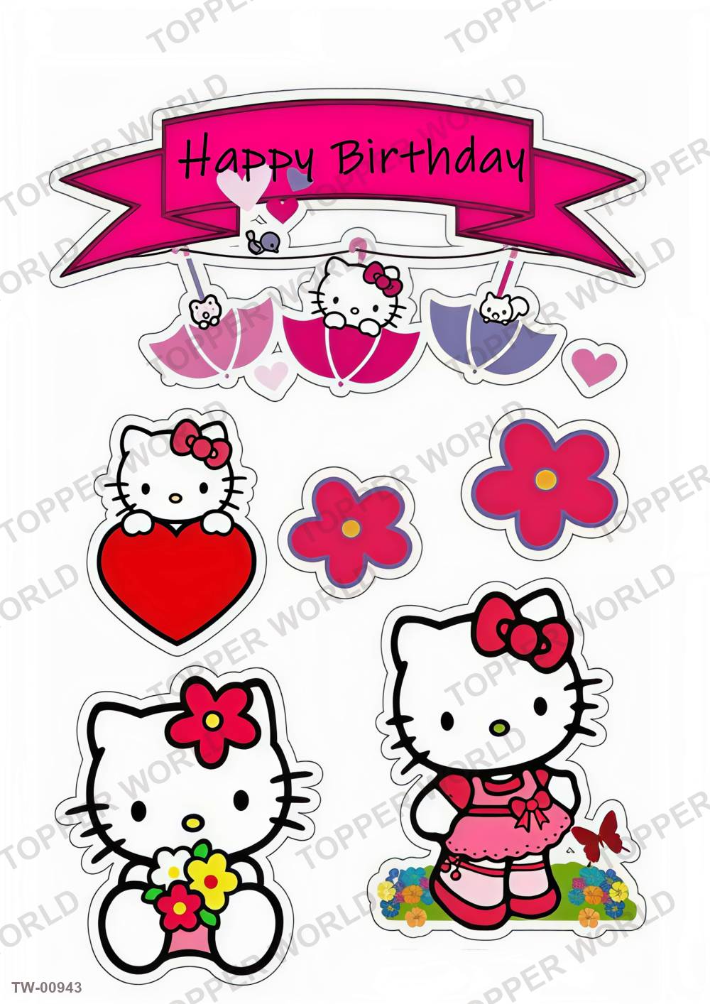 Hello Kitty Topper Sheet 30 – A4 topper sheet