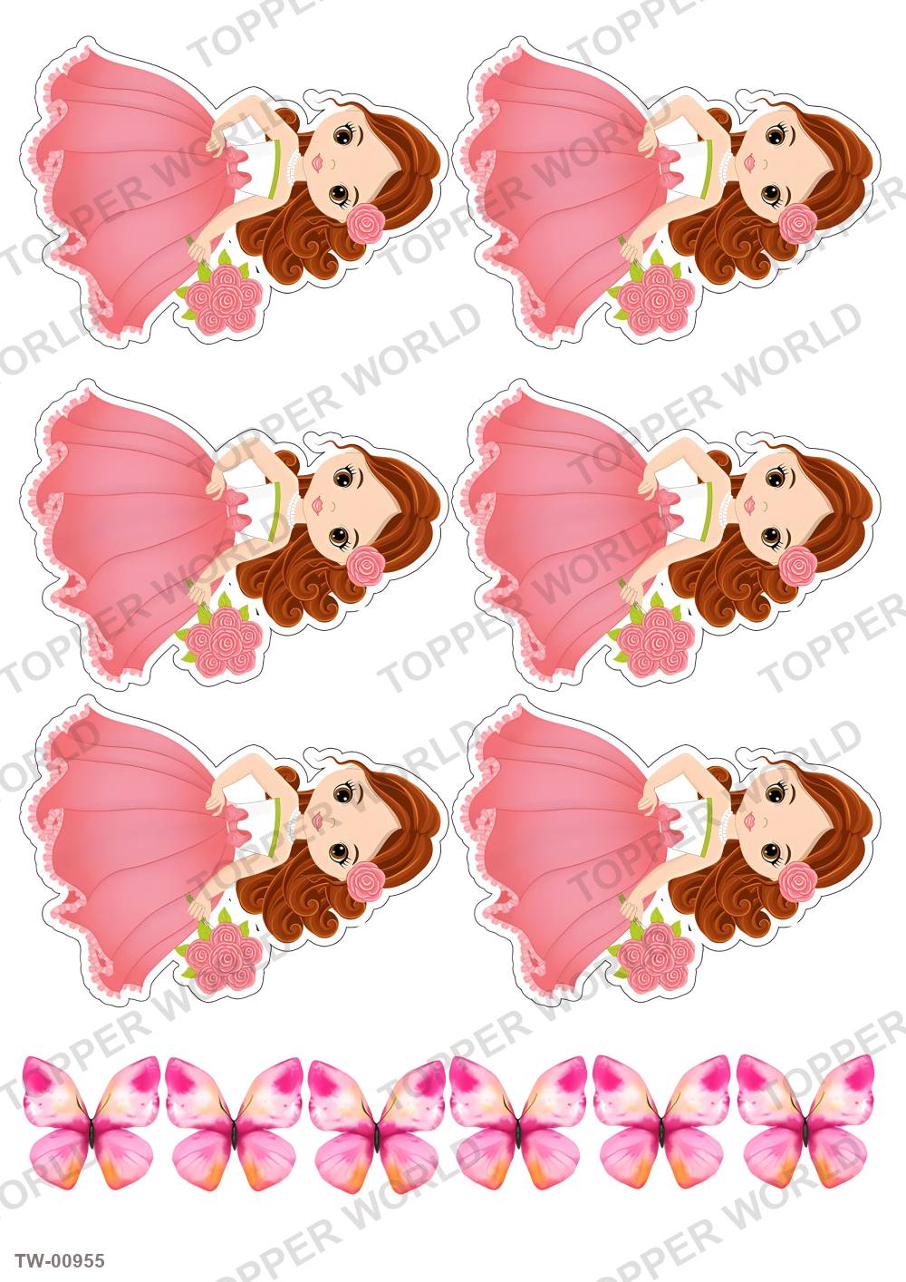Little Girl Topper Sheet 30 – A4 topper sheet