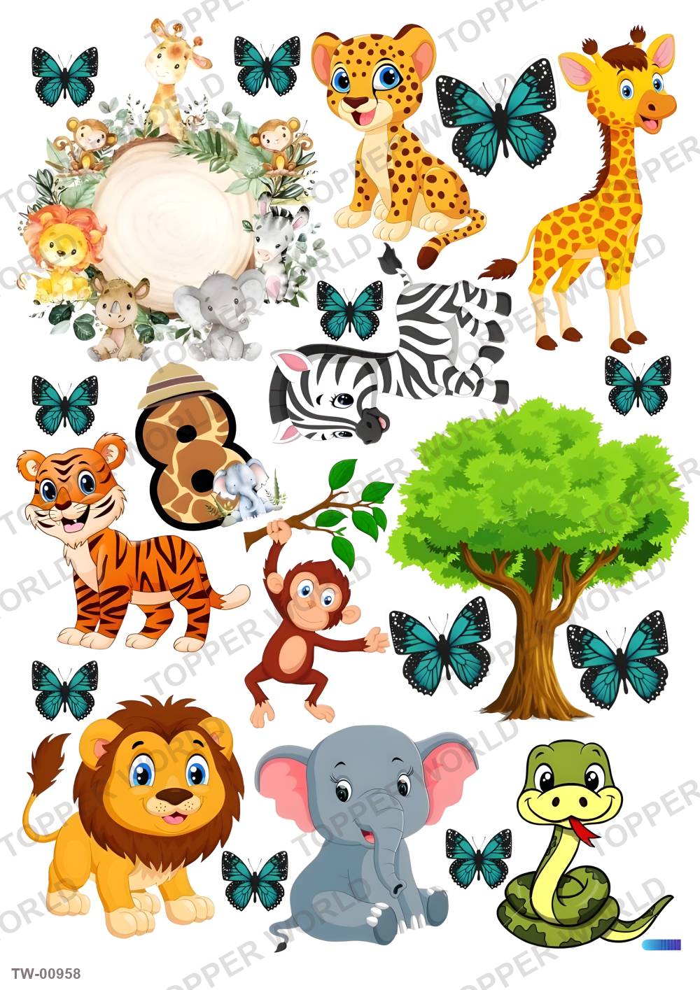 Animals Topper Sheet 31 – A4 topper sheet