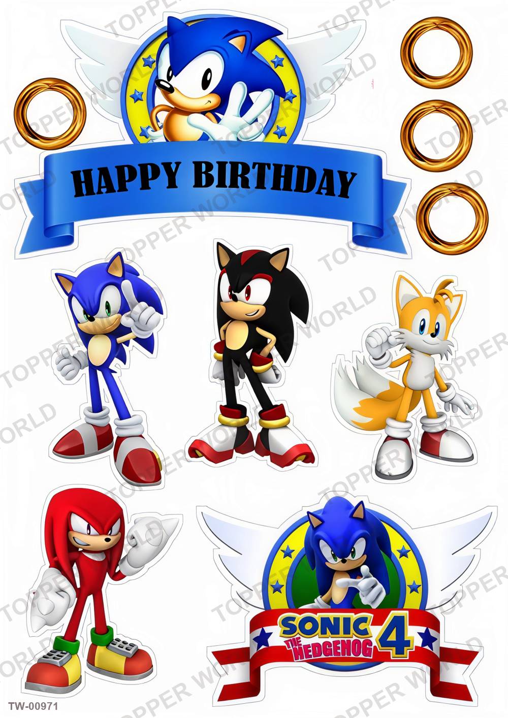 Sonic Topper Sheet 31 – A4 topper sheet
