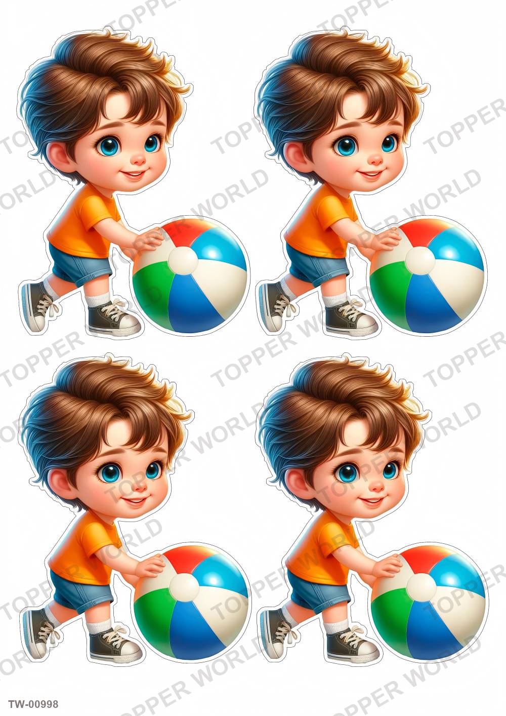 Little Boy Topper Sheet 32 – A4 topper sheet