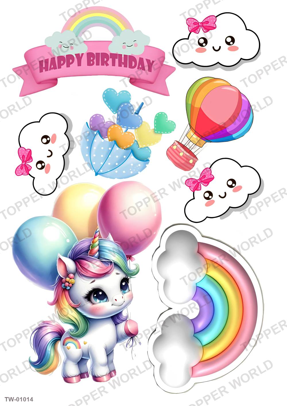 Unicorn Topper Sheet 33 – A4 topper sheet