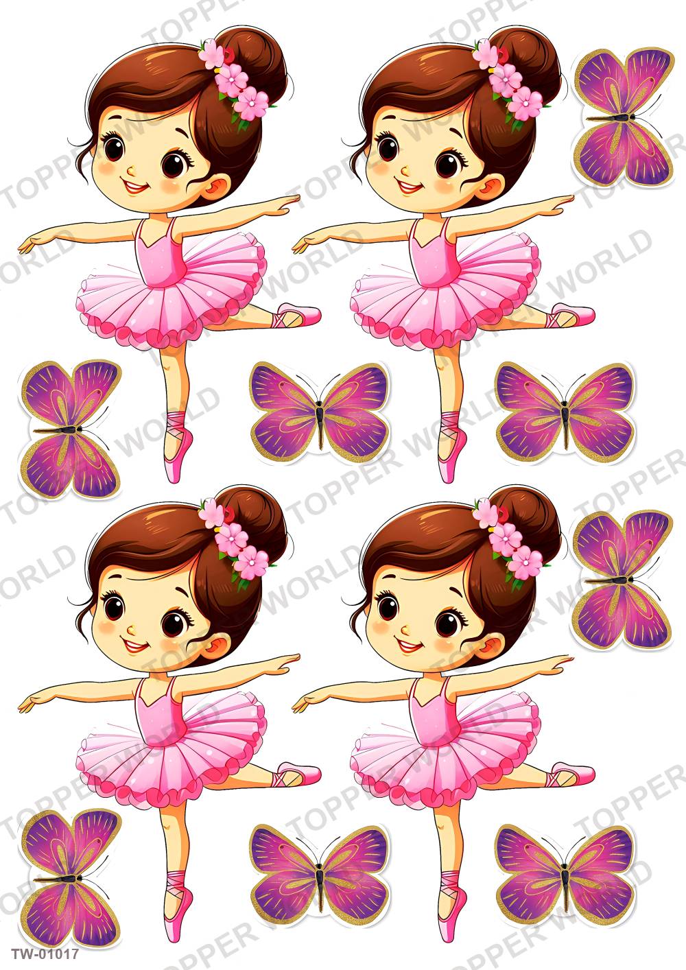 Little Girl Topper Sheet 33 – A4 topper sheet