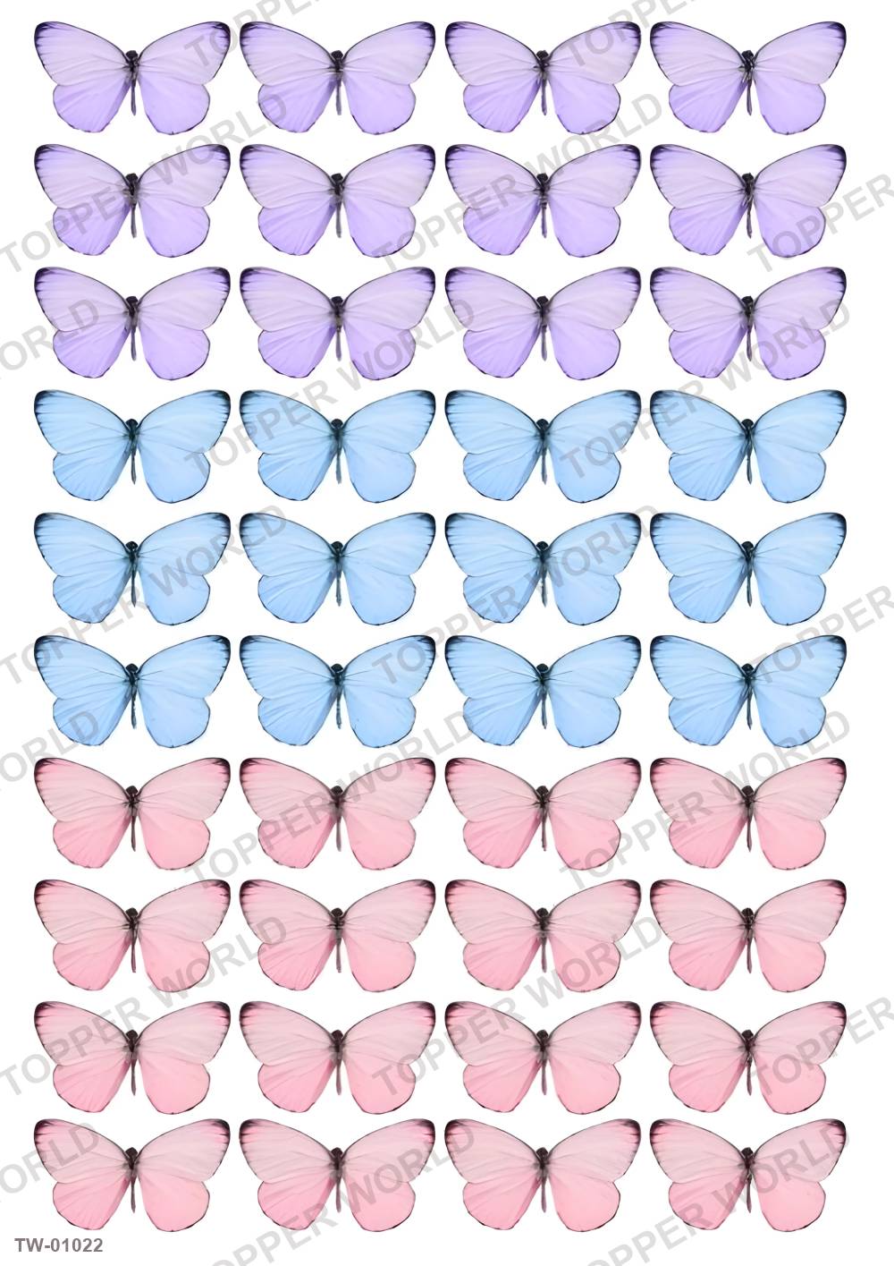 Butterfly Topper Sheet 34 – A4 topper sheet