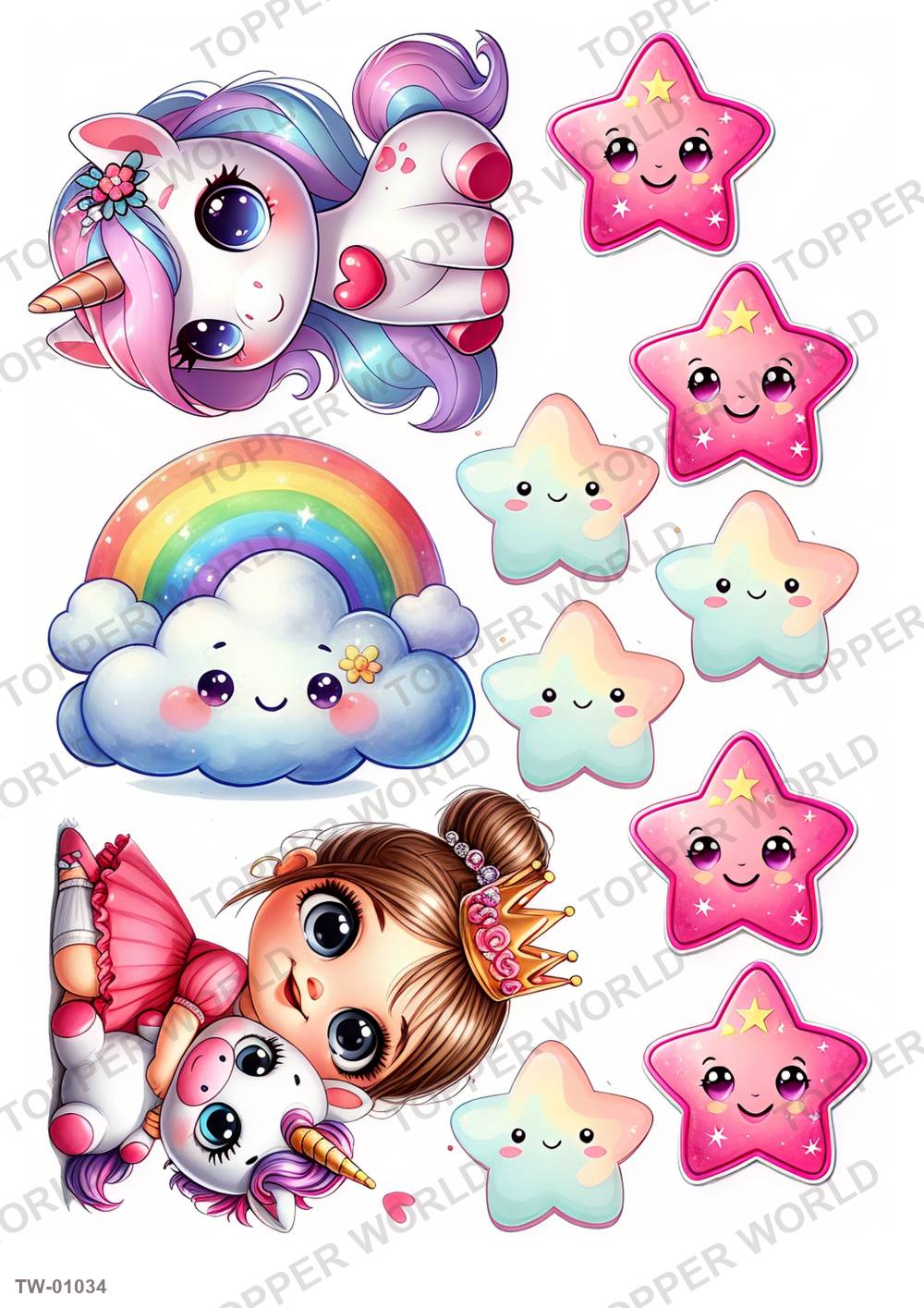 Unicorn Topper Sheet 34 – A4 topper sheet