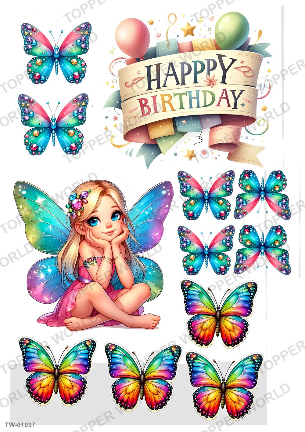 Little Girl Topper Sheet 34 – A4 topper sheet