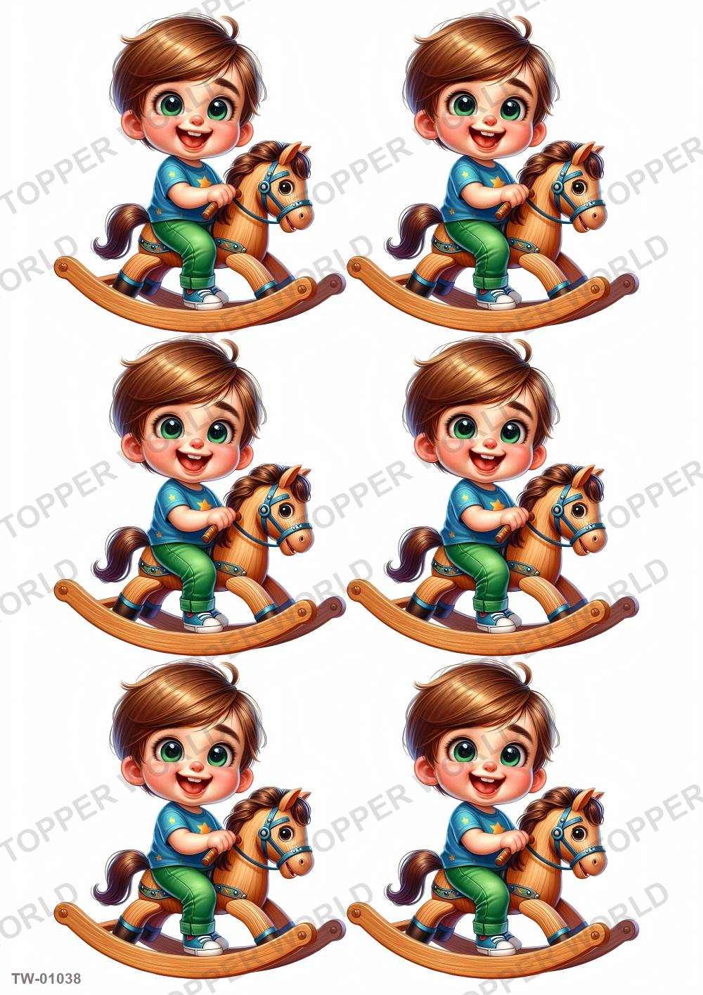 Little Boy Topper Sheet 34 – A4 topper sheet