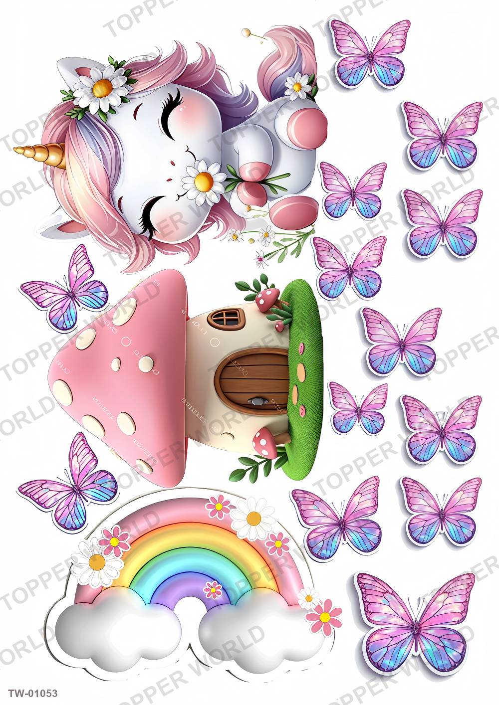 Unicorn Topper Sheet 35 – A4 topper sheet
