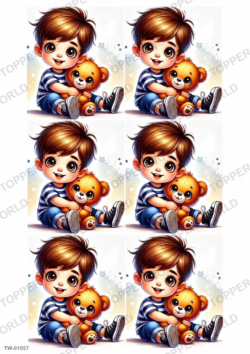 Little Boy Topper Sheet 35 – A4 topper sheet