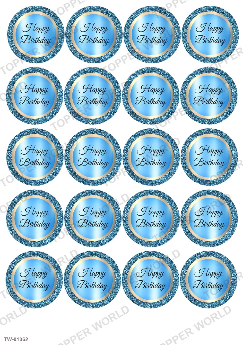 Happy Birthday Topper Sheet 36 – A4 topper sheet