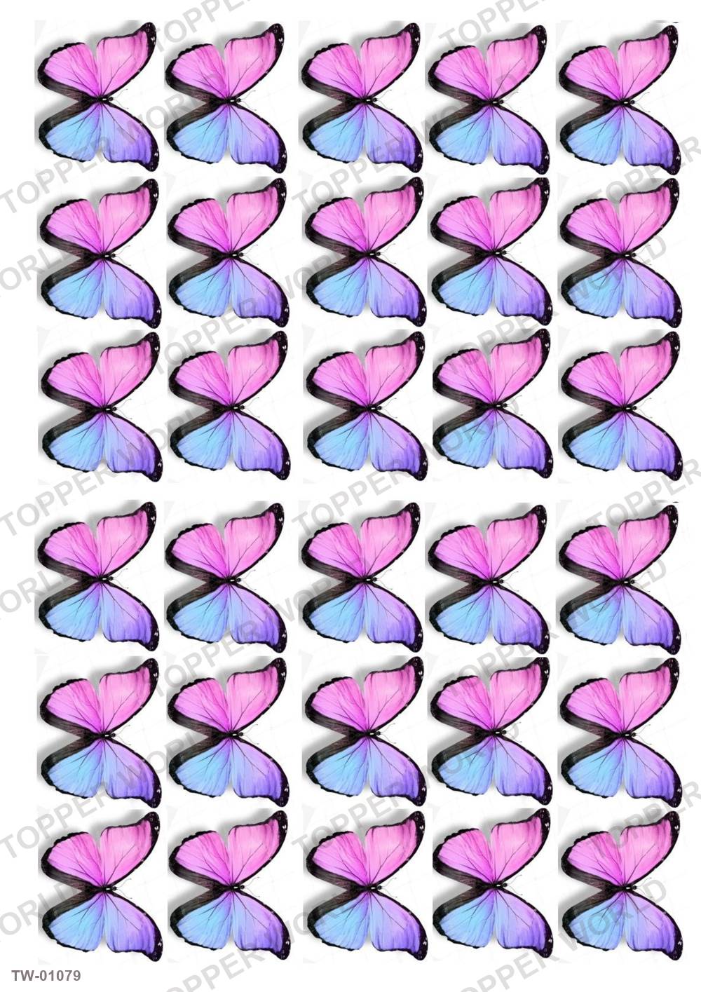 Butterfly Topper Sheet 37 – A4 topper sheet