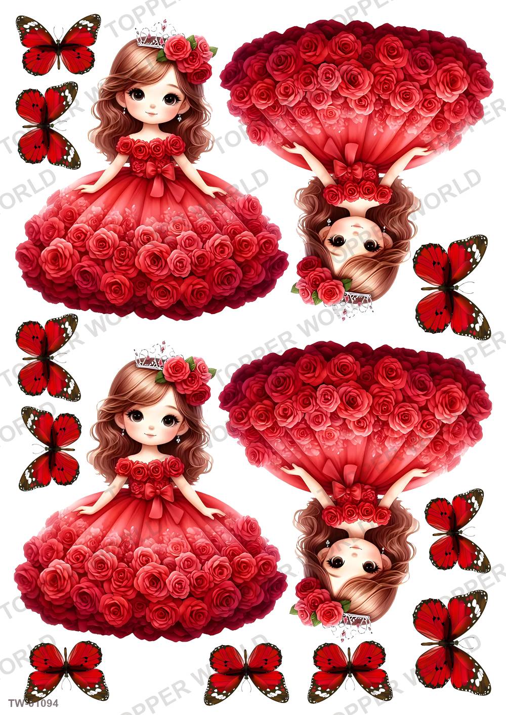 Little Girl Topper Sheet 37 – A4 topper sheet
