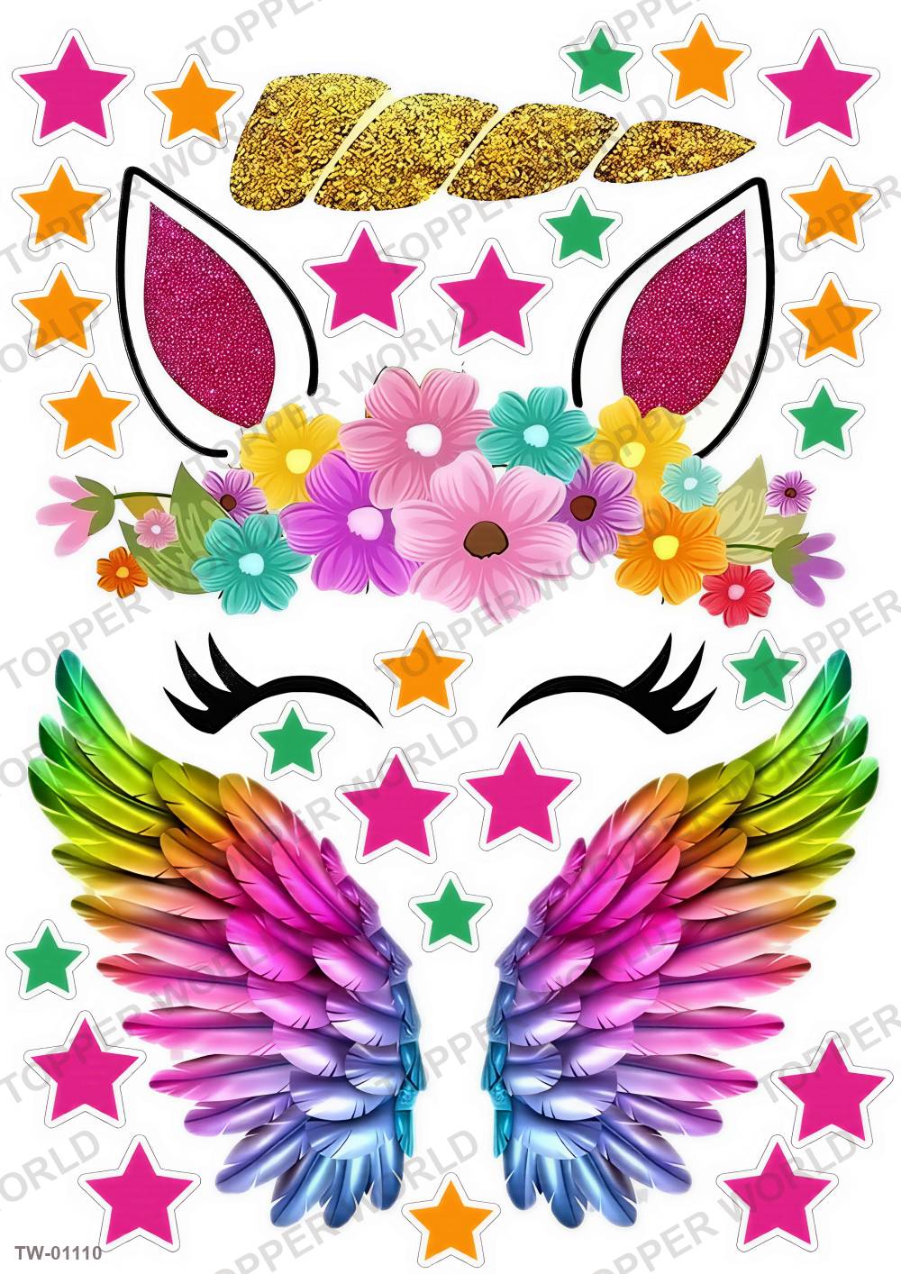 Unicorn Topper Sheet 38 – A4 topper sheet