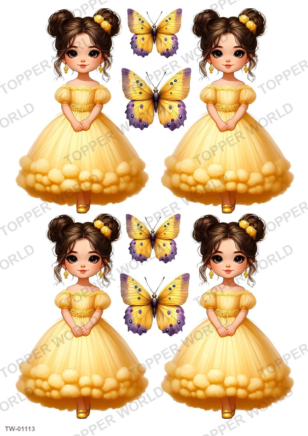 Little Girl Topper Sheet 38 – A4 topper sheet