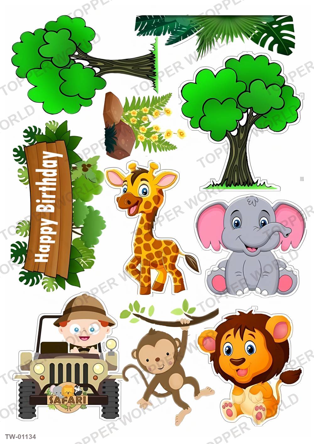 Animals Topper Sheet 40 – A4 topper sheet