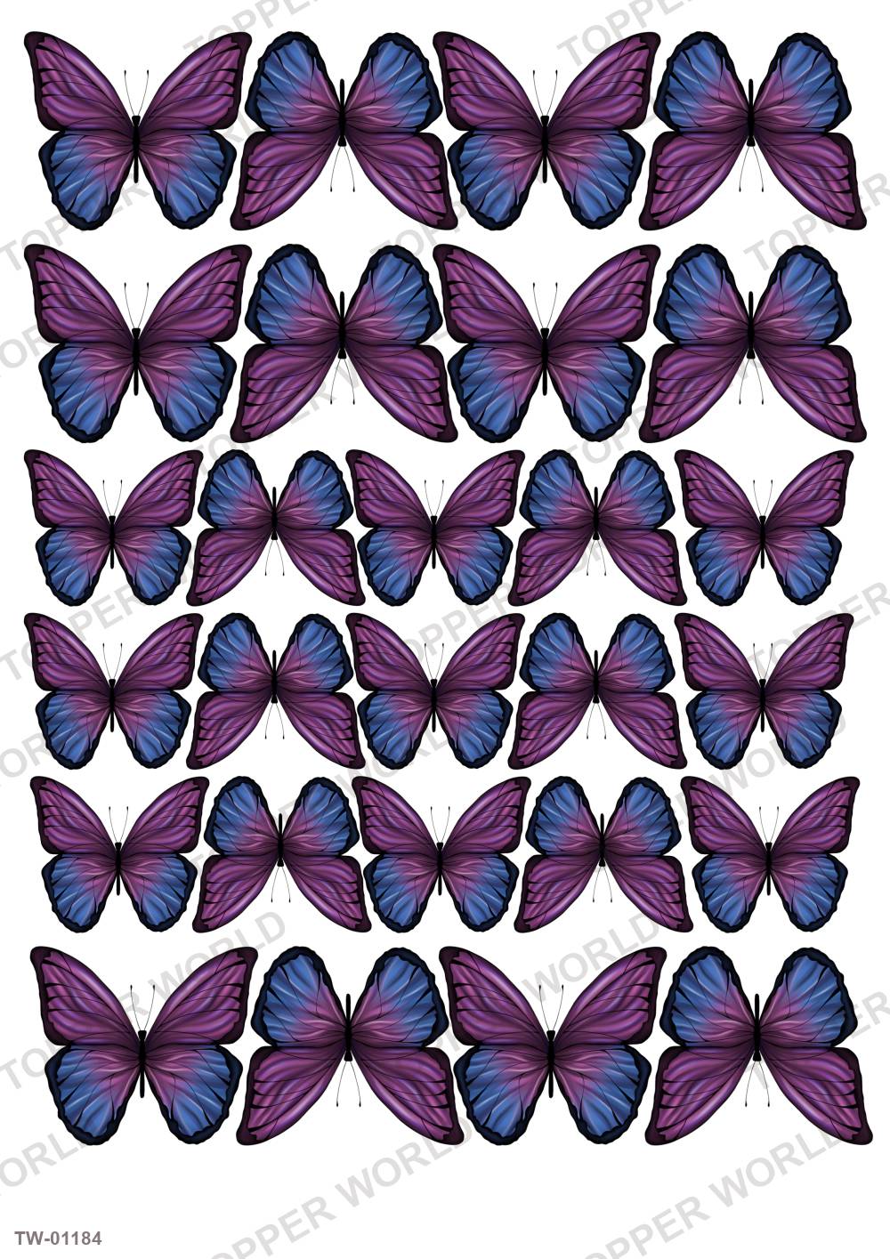 Butterfly Topper Sheet 43 – A4 topper sheet